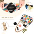 thumbnail image 2 of FORMRS Womens Shoulder Bag with Chain Strap Clutch Purse Cute Tote Handbag, Red Triangles, 2 of 7