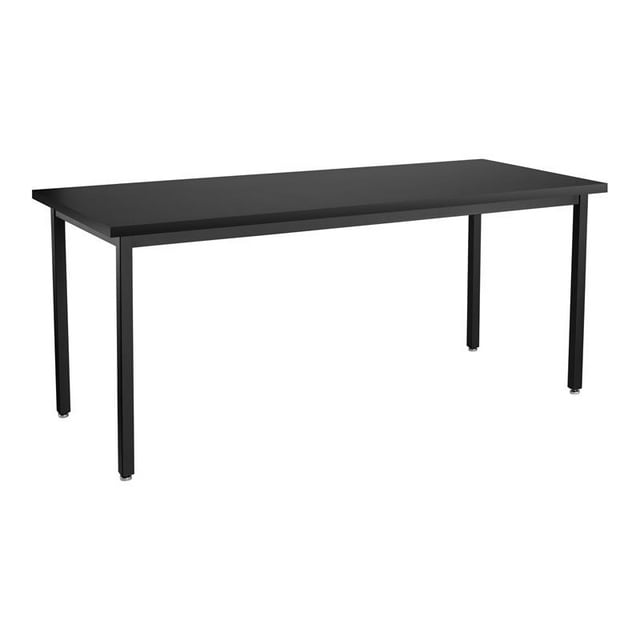 NPS SLT 7 Series 30x72" Metal Science Lab Table with Chem-Res Top in Black