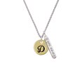 thumbnail image 2 of Delight Jewelry Goldtone Large Disc Letter - D - 3/4'' Silvertone Live the Life You Have Imagined Bar Charm Necklace, 23", 2 of 4