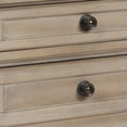 thumbnail image 2 of Benjara 3 Drawer Wooden NightStand with Round Knobs & Bun Feet- Weathered Brown, 2 of 5