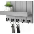 thumbnail image 1 of czcpp-Decorative Key and Mail Holder for Wall - Modern Key Hooks with Shelf and Mail Organizer Wall Mount for Frmhouse House Decor - Stylish Apartment Essentials (Light Gray), 1 of 4