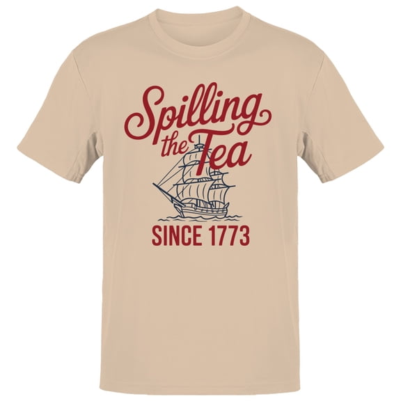 Smartprints Spilling the Tea Since 1773 Design Men's T-shirt, Natural, S