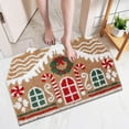 thumbnail image 5 of 15.7"x23.6" Gingerbread House Bathroom Mat Christmas Area Rug Non Slip Cute Gingerbread Bathroom Decoration Plush Microfiber Doormat Christmas Decor for Home Bedroom Shower Floor Living Room(Classic), 5 of 7