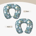 thumbnail image 3 of Xecao Snowflake Scarf Snowman Print Memory Foam Cervical Neck Pillow Versatile U-Shaped Pillows for Home,Office,Camping,Travelling,Soft Washable Cover, 3 of 8