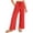 1-Red22, variant on Oiyii Girls High Rise Wide Leg Pants Cotton Linen Elastic Waist Bow Pants, Sizes 5-14