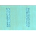 thumbnail image 1 of Ahgly Company Indoor Rectangle Solid Light Blue Modern Area Rugs, 8' x 10', 1 of 4
