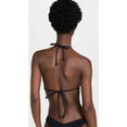 thumbnail image 4 of Frankies Bikinis BLACK Tia Ribbed Bikini Swim Top, US Large, 4 of 4