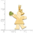 thumbnail image 2 of 14K Yellow Gold Girl with CZ August Birthstone Charm, 2 of 2