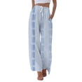 thumbnail image 2 of Women's Pants Fashion Casual Pants For Women Summer Casual High Waist Drawstring Wide Leg, 2 of 5