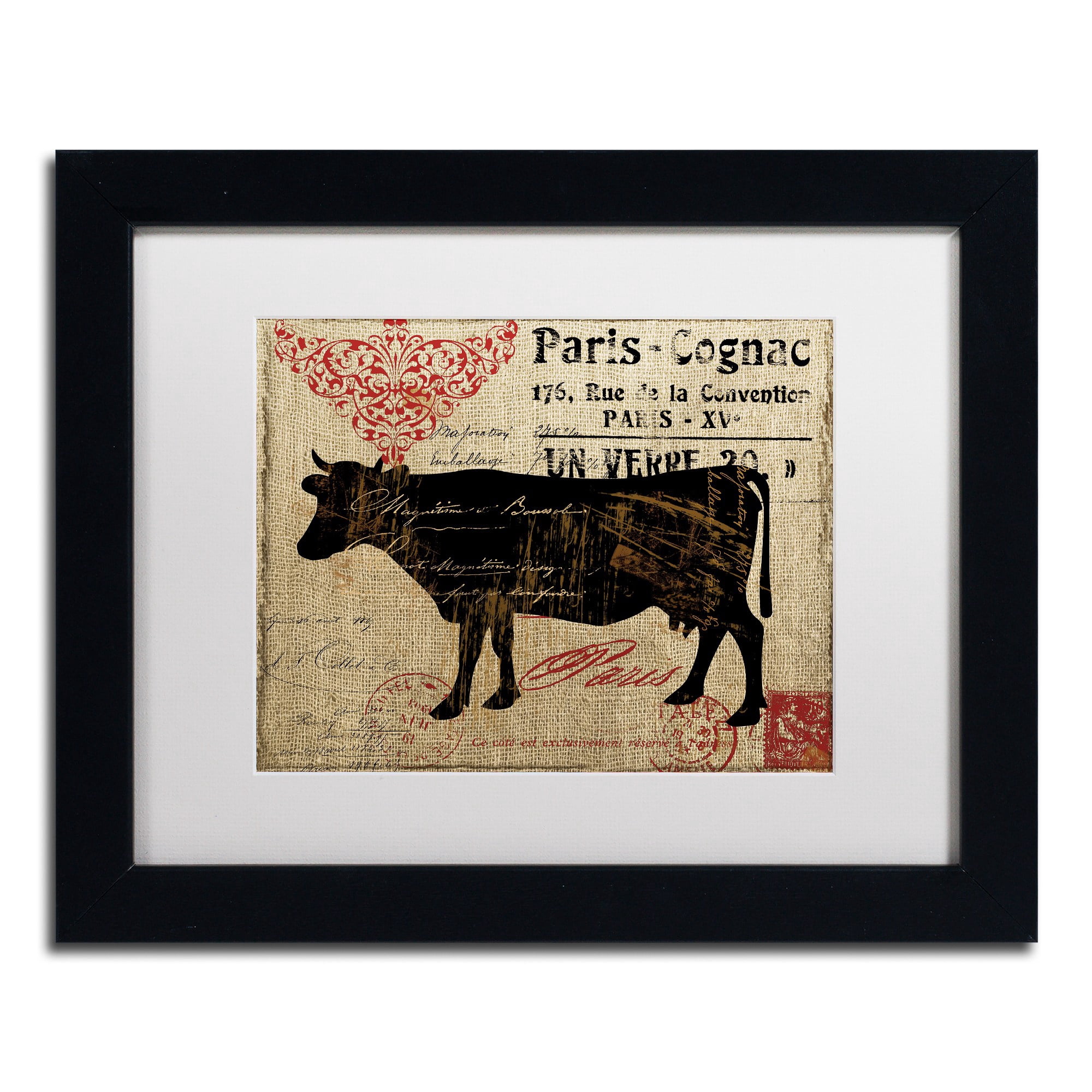 Trademark Fine Art "Paris Farms I" Canvas Art by Color Bakery, White Matte, Black Frame