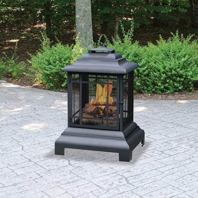 Endless Summer Black Wood Burning Outdoor Firehouse - Walmart.com