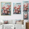 thumbnail image 4 of Designart "Pink Apple Blossom composition IV" Floral Floater Framed Wall Art Living Room, 4 of 7