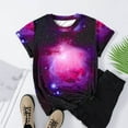 thumbnail image 7 of Penkiiy Galaxy Printed Shirt,Womens 3D Top Blouse Novelty Graphic Breathable Quick Dry Sleeveless Beach T-Shirt 2XL Purple, 7 of 7