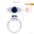 thumbnail image 5 of ANGARA Lab Grown 3.75 Ct Solitaire Round Sapphire Celtic Knot Ring for Women in 14K White Gold (Size-9mm) | September Birthstone, Anniversary, Jewelry Gift for Women | Lab-Grown Blue Sapphire Ring, 5 of 8