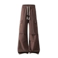 thumbnail image 4 of Bxsruta Womens Cargo Pants Loose Fit Drawstring Waist Trousers for Daily Streetwear Outdoor Activities, 4 of 8