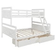 thumbnail image 5 of Twin Over Full Bunk Bed with Two Storage Drawers, Ladder and Safety Guardrail for Kids Teens Adult, Wood Bunk Bed Frame for Bedroom Guest Room, White 78.7''Lx76.3''Wx62.3''H, 5 of 7