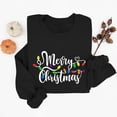 thumbnail image 2 of lulshou Women's Christmas Print Crewneck Sweatshirt Festive Holiday Long Sleeve Pullover Sweater Style Gift for Family, Black, M, 2 of 6