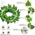 thumbnail image 5 of Gustave 12Pcs 7.22 Feet Artificial Ivy Leaf Garland Plants, Hanging Fake Plants Vine for Wedding Party Garden Wall Decoration "Grape Leaf", 5 of 8