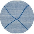 thumbnail image 1 of Ahgly Company Machine Washable Indoor Round Abstract Steel Blue Area Rugs, 7' Round, 1 of 7