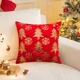 thumbnail image 1 of Funda de almohada navideña con renos y copos de nieve, funda de almohada decorativa con lentejuelas, peluche rojo, funda de almohada bordada con forma de reno, ideal para decoración navideña, funda de, 1 of 6