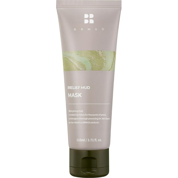 Relief Mud Mask - Cardi B Mask - Body Mud Hydrating & Moisturizing Deep Pore Cleanser Face & Body Mask w/ 91.8% Nature-Derived Ingredients - K Beauty Oil Control Wash Off Body Mud (3.71 fl oz)