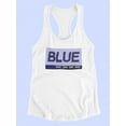 thumbnail image 3 of Blue Day Banner Racerback Tank Women -Image by Shutterstock, Female XX-Large, 3 of 4