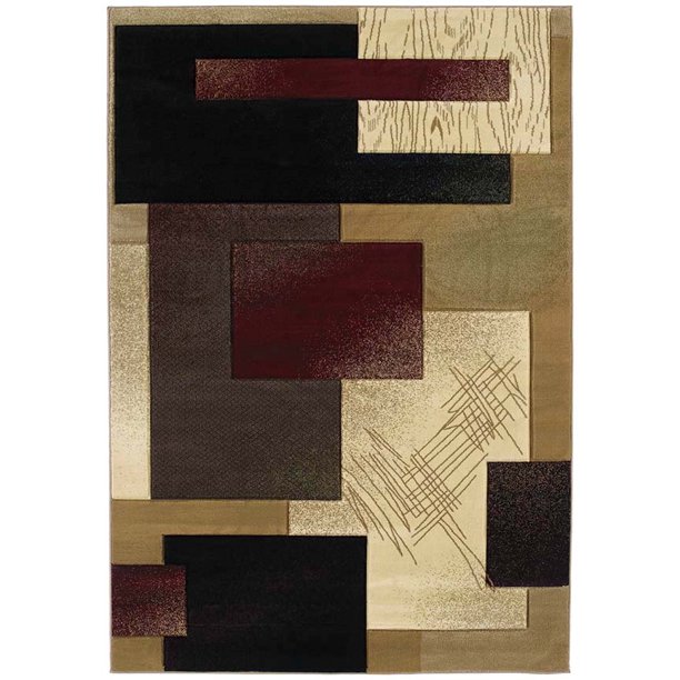 United Weavers Contours Area Rug 51020834 Mondavi Burgundy Geometric