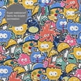 thumbnail image 4 of DouZhe Funny Cute Monsters Cartoon Pattern Shower Curtain, Waterproof Bath Curtains for Bathroom Decorations, 72 x 72 inches, 4 of 7