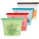 thumbnail image 1 of Reusable Silicone Food Storage Bag, Silicone Food Bag with Clip Freezer Storage Bag Preservation Bags for Fruits, Vegetables, Meat (4 Pack), 142g, 1 of 5