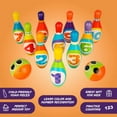 thumbnail image 2 of Juego de bolos para niños, con 10 bolos y 2 bolas, juego educativo de desarrollo temprano para interiores y exteriores, para niños pequeños y bebés, niños y niñas de 3,4,5 a 12 años Zhivalor WRQX-514, 2 of 7