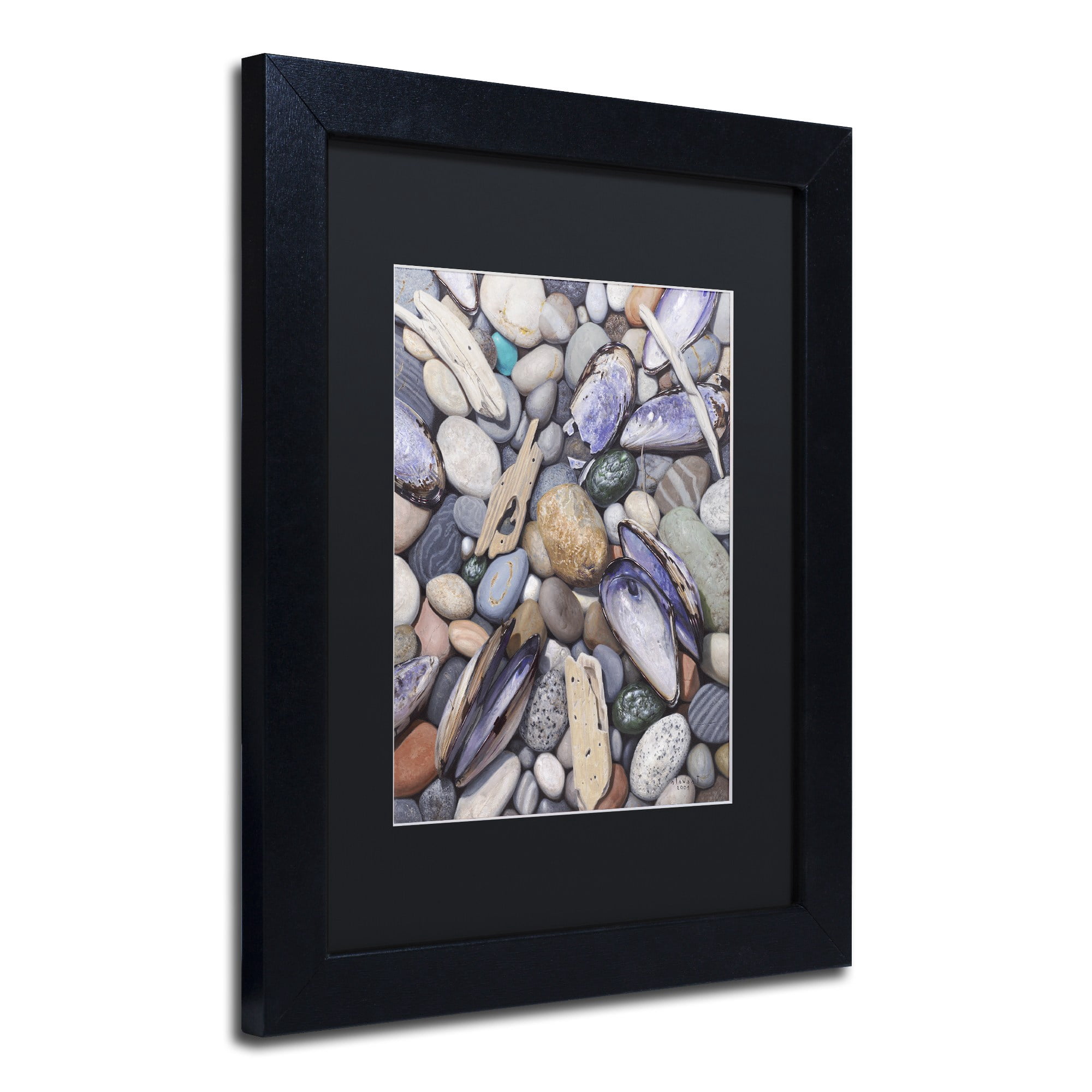 Stephen Stavast 'Treasure at Muscle Beach' Black Matted Framed Art