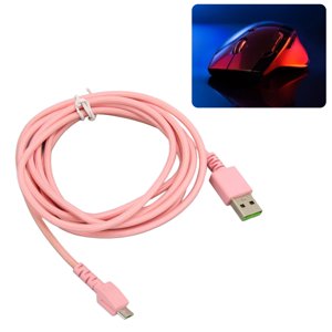 200cm / 6.6ft Gaming Mouse Charging Cable, USB Mouse Charging Cable, USB Charging Cable Weaved Design, USB Charging Cord for Gaming Mouse, Bending Life of over 20000 Times