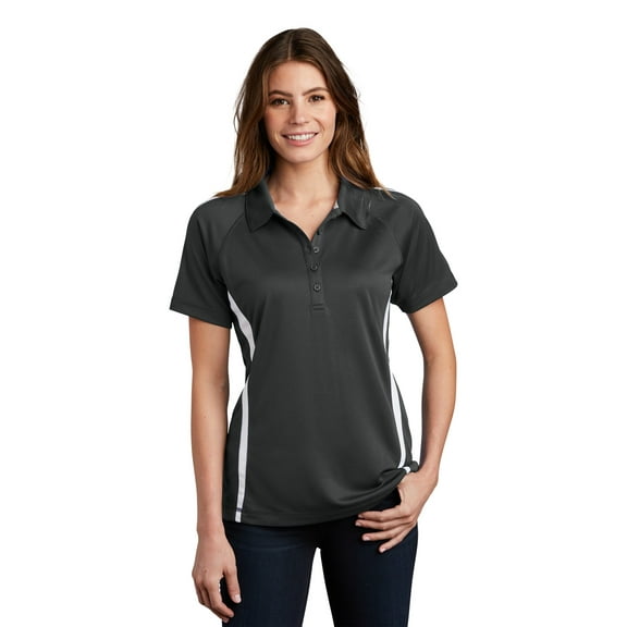 Sport-Tek ® Ladies PosiCharge ® Micro-Mesh Colorblock Polo. LST685
