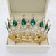 thumbnail image 3 of Nvzi Tiara de boda para novia, diadema de princesa, corona de novia, joyería para el cabello con diamantes de imitación de cristal,graduación, boda, fiesta de disfraces (C), 3 of 4
