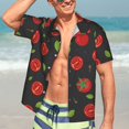 thumbnail image 5 of Yiaed Tomatoes1 Print Hawaiian Shirt for Men Short Sleeve Button Down Shirts Beach Shirts for Men-Medium, 5 of 5