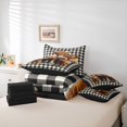 thumbnail image 6 of jejeloiu Kawaii Highland Cattle 7-Piece Bedding Comforter Set,Rustic Farmhouse Animal King Bedding Sets,White Black Classic Checkered Bed Sheets For Girls Boys,Super Cozy Room Decor Reversible, 6 of 8