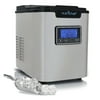 NutriChef PICEM62 - Countertop Ice Maker - Portable Kitchen Ice Cube Machine, Stainless Steel (3 Sizes of Ice Cubes)