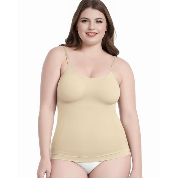 Women's Shapewear Tummy Control Scoop Neck Camisole Tops for Women Seamless Compression Tank Top Regular