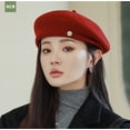 thumbnail image 2 of Beret Hat for Women Girls, Woolen French Beanie Hat, Outdoor Autumn Winter Fashion Lady Hat, 2 of 6