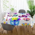thumbnail image 6 of Coolnut Mardi Gras Tablecloth, Waterproof Washable Polyester Square Table Cover, Durable Tablecloth for Kitchen Dining Table Party Decor, 54"x54", 6 of 7