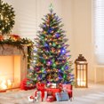 thumbnail image 1 of Costway 6 FT Pre-Lit Hinged Christmas Tree with 350 LED Lights 11 Lighting Modes, 1 of 9