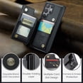 thumbnail image 5 of For Samsung Galaxy S26 Ultra Case with Card Holder, Wallet Case for Women Men with RFID Blocking, Durable Leather Kickstand Magnetic Clasp Shockproof Phone Case, 5 of 11