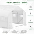 thumbnail image 3 of Barara King GreenHouse, Outdoor Cultivation Base, Outdoor Greenhouse Cultivation Base,Outdoor Walk-In Tunnel Greenhouse Hot House with Roll-up Windows, Zippered Door, PE Cover 11.5' x 9.8' x 6.5', 3 of 7