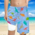 thumbnail image 2 of MEZZALL Boys Shark Printed Swimming Shorts With Lace Up High Waisted Loose Casual Swim Trunks Summer Beach Vacation Pool 10-12 Years Lovely Kids Wear, 2 of 5