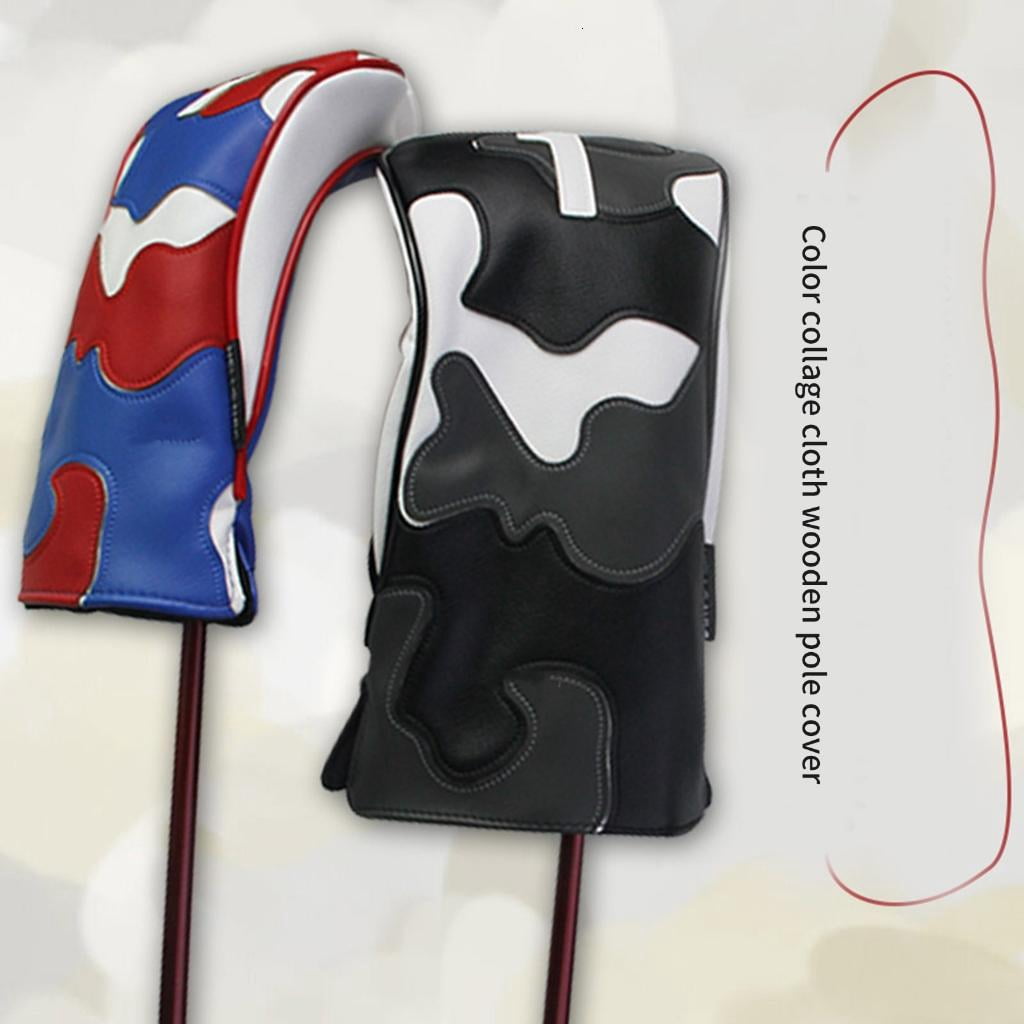 Yihuala Golfs Headcover Soft Plush Lining Fit Square Mallets Putters Square Mallets Putter Headcover PU Textur