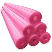 Jumbo Clamp-On Foam Noodles 6 Pack - Pink