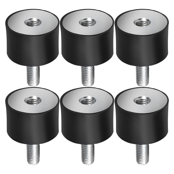 Miangastore Accessoires de Générateur de Moteur Supports en Caoutchouc Métal 6 Pcs 1.18x1.18x1.69 Po