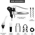 thumbnail image 2 of OPUX Premium Rabbit Wine Opener Set | Wine Tool Accessories with Rabbit Corkscrew Opener, Aerator, Stopper, Foil Cutter | Wine Bottle Opener Kit Gift Box for Housewarming, 2 of 7