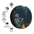 thumbnail image 4 of Susaid Moonlit Skeleton Campfire Print Tire Covers,Waterproof Anti-UV Snow Sun Rain Tire Covers for RV,Truck, SUV, Trailer, Camper-14 inch, 4 of 6
