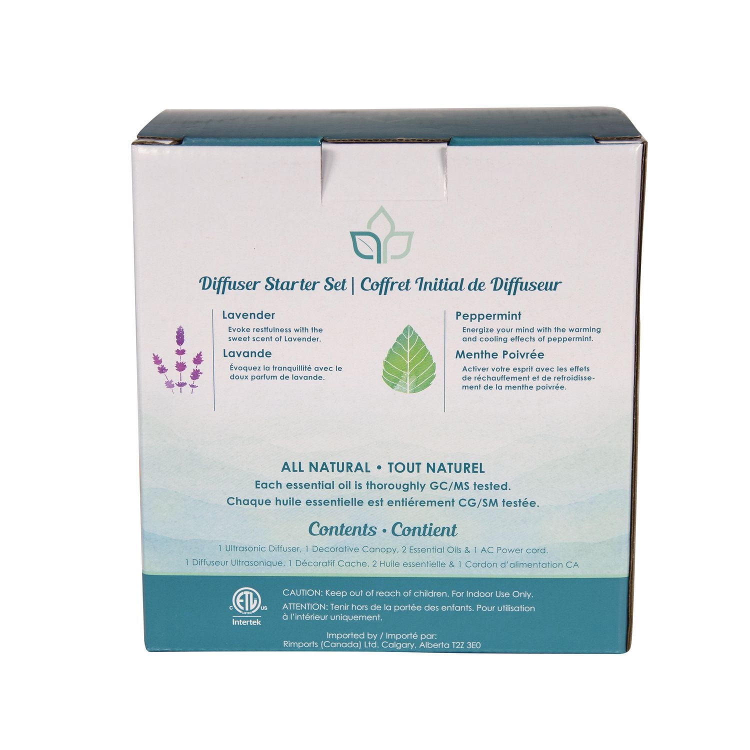 Kit de démarrage Diffuseur d'huiles essentielles de ScentSationals -Blush Blooms